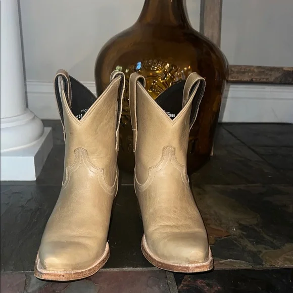 Tan Leather Ankle Boots - Picture 2 of 6